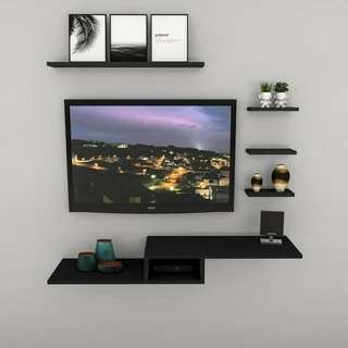 Kit 4 Prateleiras Rack Suspenso Nicho pra tv