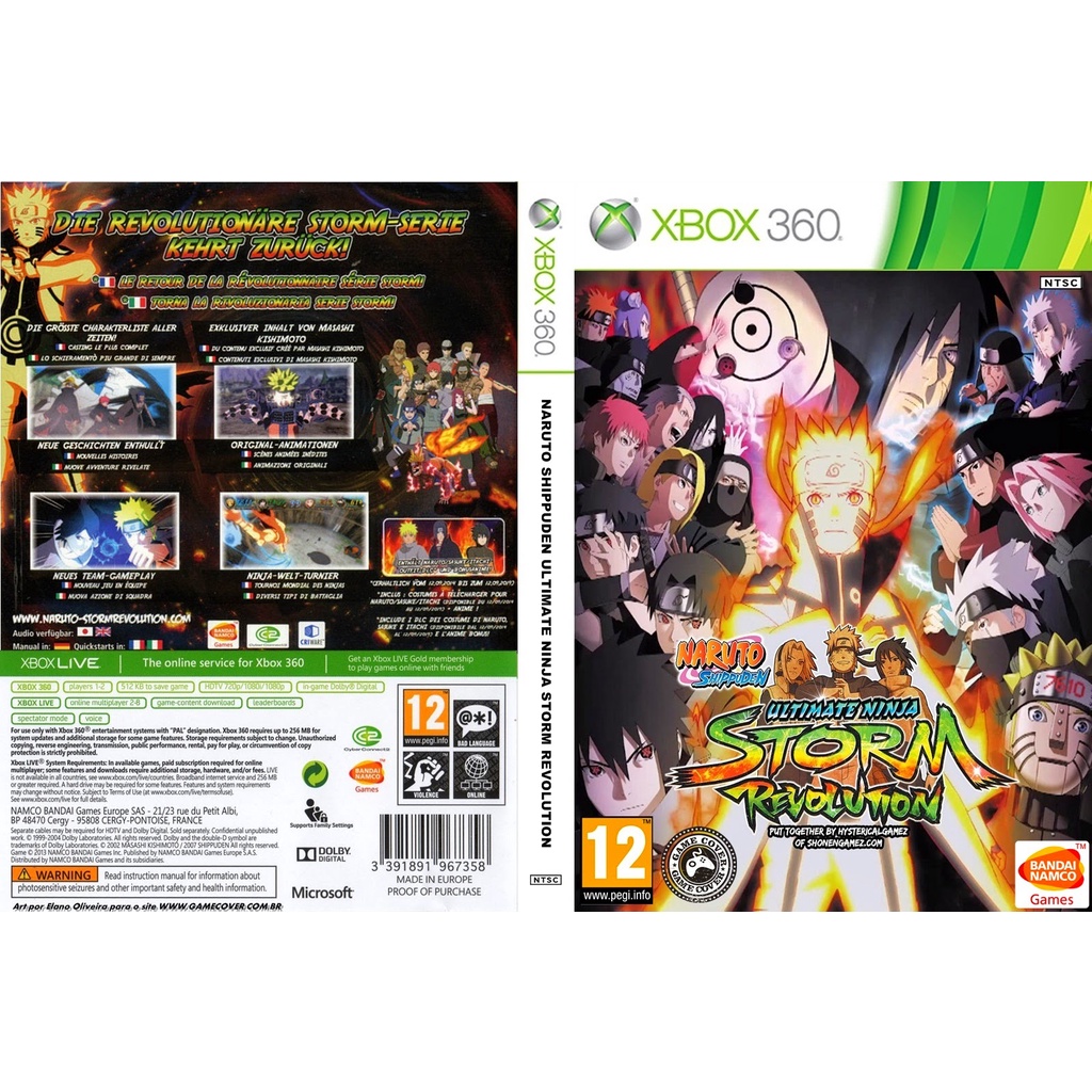 Naruto Ultimate Ninja Storm Revolution completo com todas as conquistas(Xbox  360)