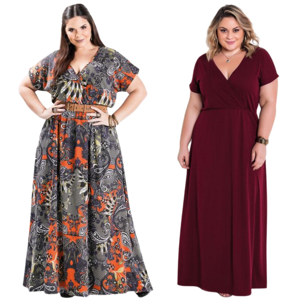 Vestido Plus Size Alça Grossa (G1 - G2)