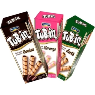 Kit com 8 Tubinho Wafer Tub-in 48g Sabores - Montevérgine