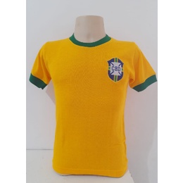 Brazil 1970 Home Jersey World Cup Winners, Camisa Seleção Brasileira 1970