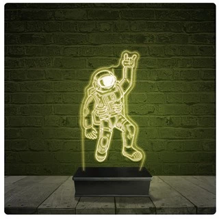 Led Luminária Acrílico Abajur - Astronauta Desenho 10