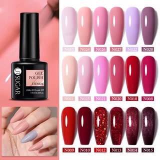 [Açúcar Ur 7,5ml Esmalte UV Colorido Em gel Com Lantejoulas De Unha
