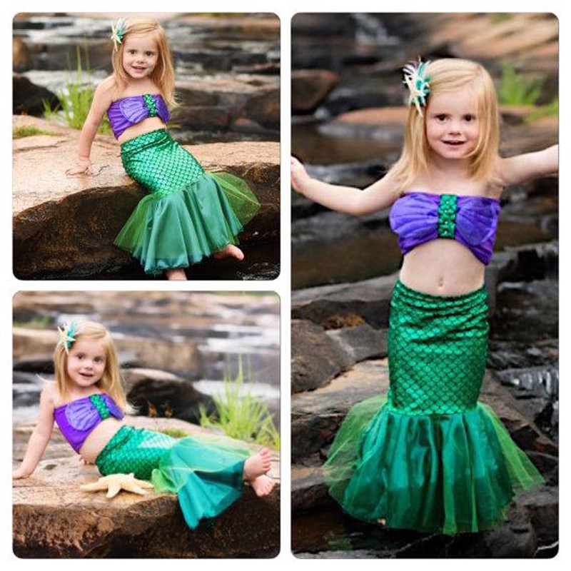 Fantasia Pequena Sereia Body Bebê - Ariel Baby Roupa