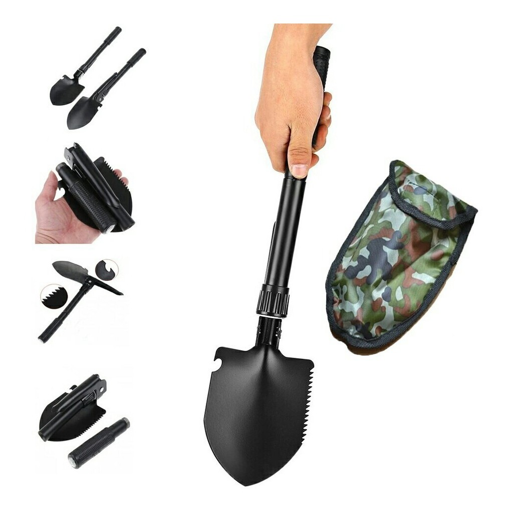 Pá Multifuncional Sobrevivência Militar Camping Dobrável Pa picareta ...