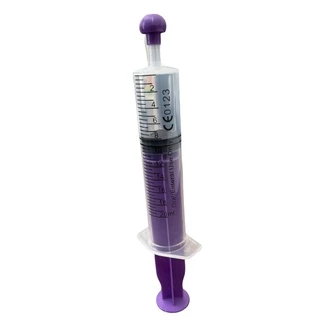 Dosador Oral Seringa 20 Ml Roxa para Alimentação Enteral RMDESC Kit com 10 und