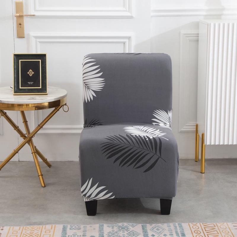 Capa De Sofá Único Sem Apoio De Braço Elástico Impresso Protetora