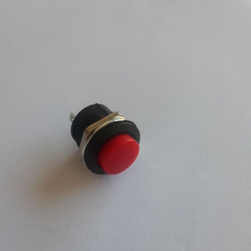Botão De Pulso Redondo De Pressão Normal Aberto Vermelho125v/6a - 250v ...