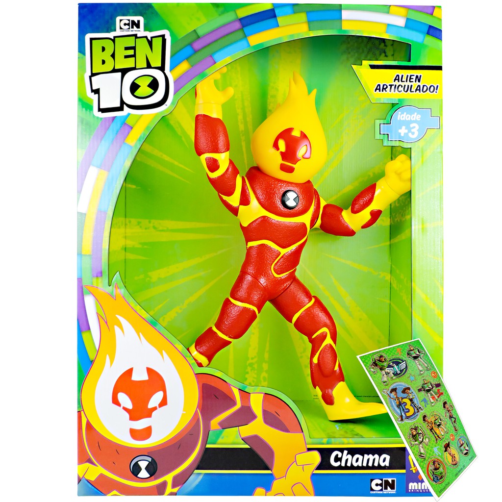 Boneco Articulado Gigante Alien Chama Ben 10 Mimo 47 Cm