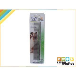 Pente Aço Cachorro Gato 61 Dentes Savana Banho Tosa Pet Shop