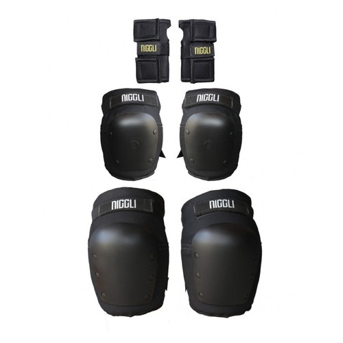 Kit: Proteção Niggli Completo 3x1 Grande Skate Patins Adulto