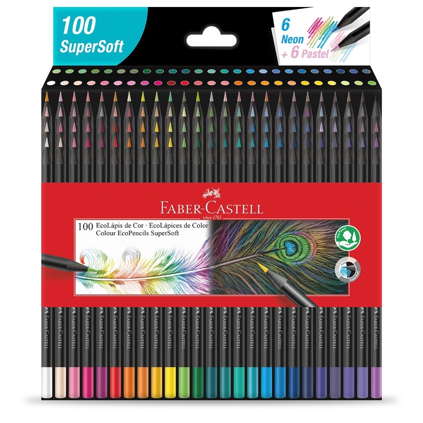 Lapis De Cor 100 Cores Supersoft Faber Castell (Lançamento)