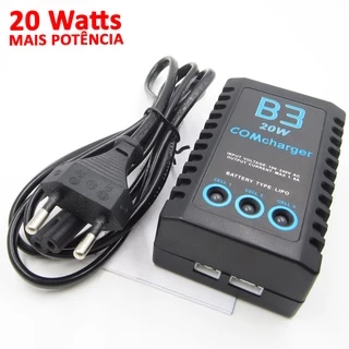 Carregador Imax B3 20W 1600mah 1.6A P/ Bateria Lipo 2S - 3S Entrada 110/220V Bivolt