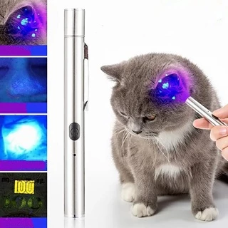 Detecção De Fungos Fluorescentes Veterinários Para Animais De Estimação Luz De UV/Modo Único À Prova D'água Flash USB Extremamente Brilhante Recarregável A Doenças Na Pele Do Animal