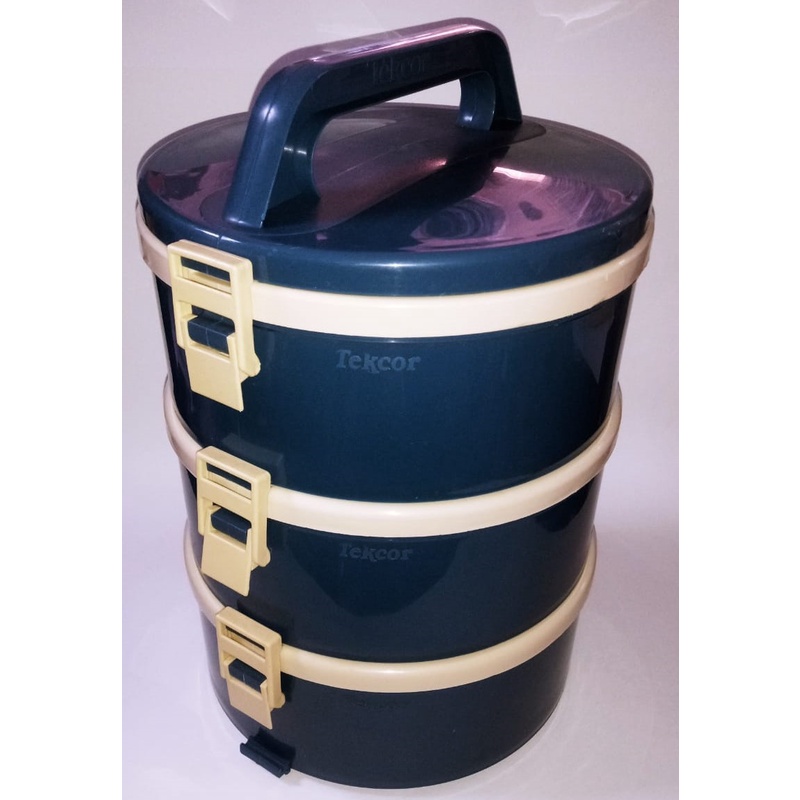 Kit 3 Marmita Térmica Tekcor 1,5L 3 Divisórias Termoprato Plástica ...