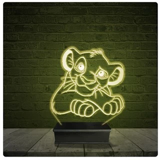 Led Luminária Acrílico Abajur - Rei Leão Simba 02