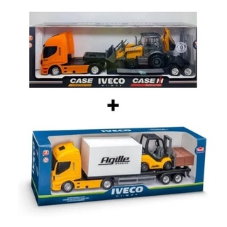 Caminhão Brinquedo Infantil Miniatura Iveco Tector Dropside - R$ 58,85