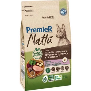 Ração para Cães Premier Nattu Senior Porte Pequeno Mandioca 2,5kg