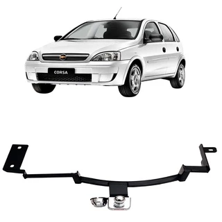 Engate Reboque Rabicho Fixo Corsa Hatch 2002 A 2012 Sem Spoiler Frente Montana Cap Carga 450kg Aco Resistente Braconi
