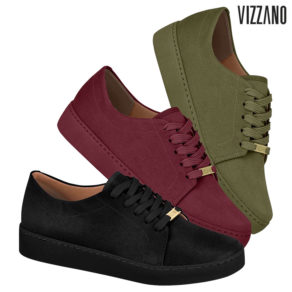 Tenis vizzano suede sales preto