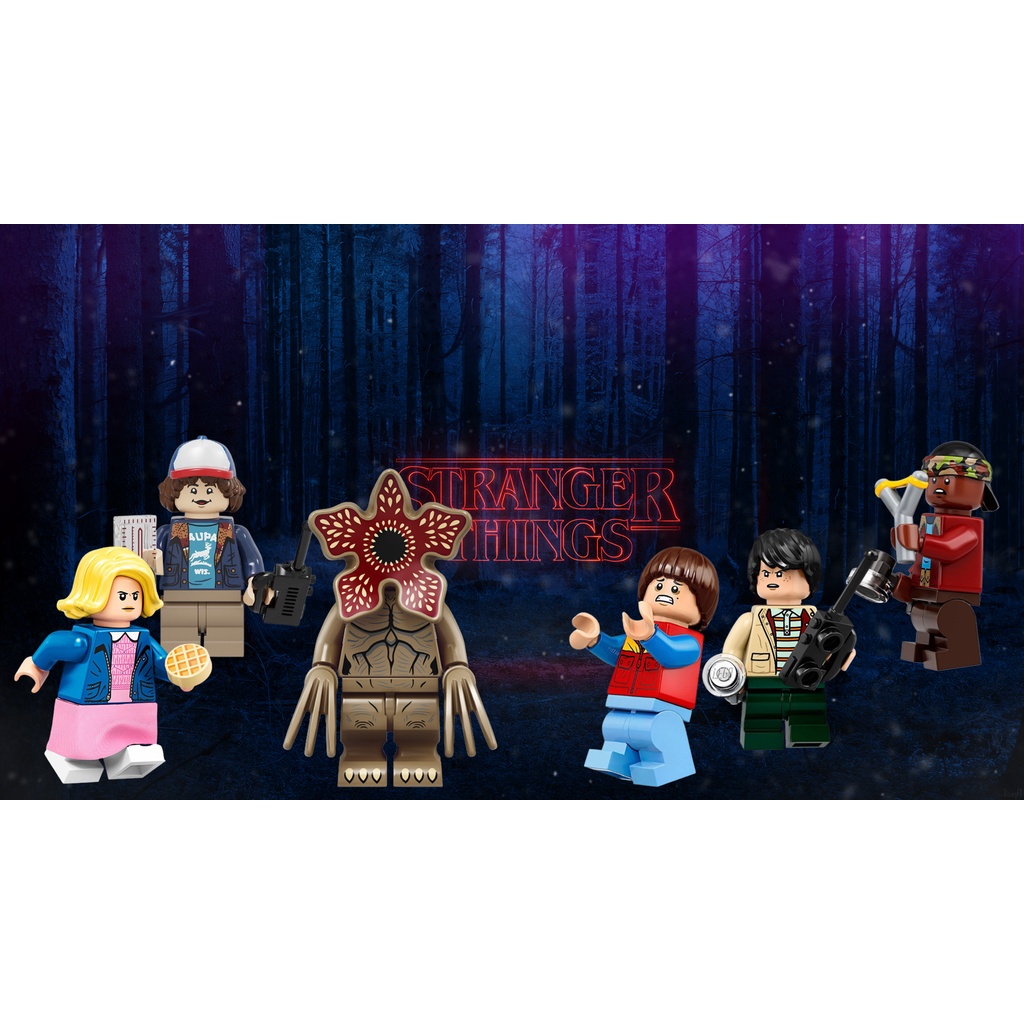 Boneco Stranger Things Mundo Invertido Lego Série TV Eleven Mike Dustin