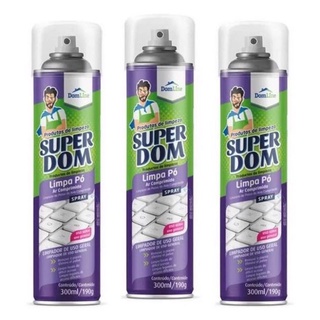 Kit 3 Limpa Pó Ar Comprimido Domline Spray 300ml