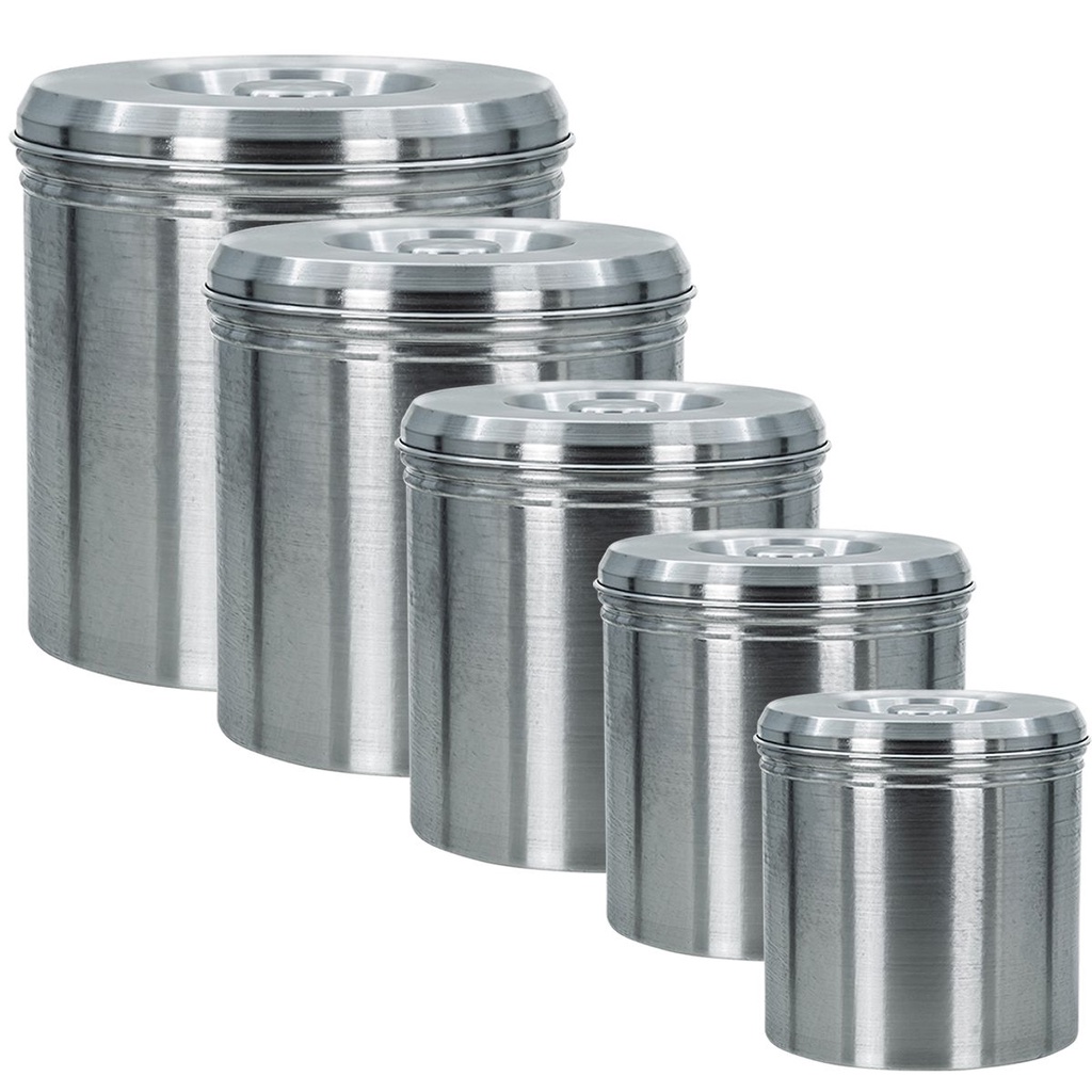 EQUIPAMENTO DE COZINHA-antigo jogo de latas em aluminio