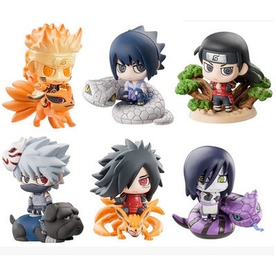 (Em STOCK) 6pcs Anime Naruto Uzumaki Sasuke Kakashi Madara Orochimaru Figura De Ação
