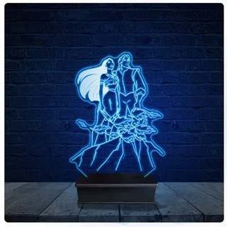 Luminária Led Acrilico Abajur - Pocahontas Disney 02