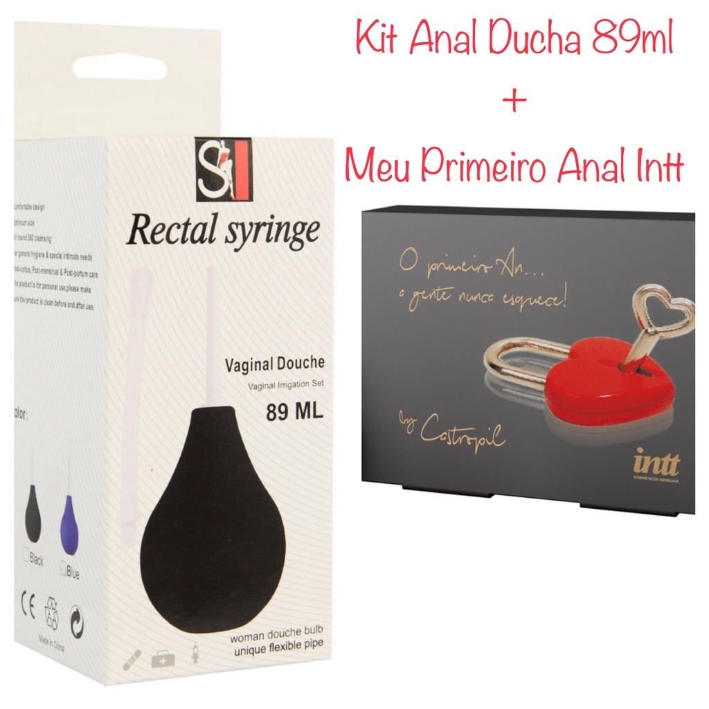 Kit Ducha Íntima - Xuca Chuca 89ml + Meu Primeiro Anal Intt