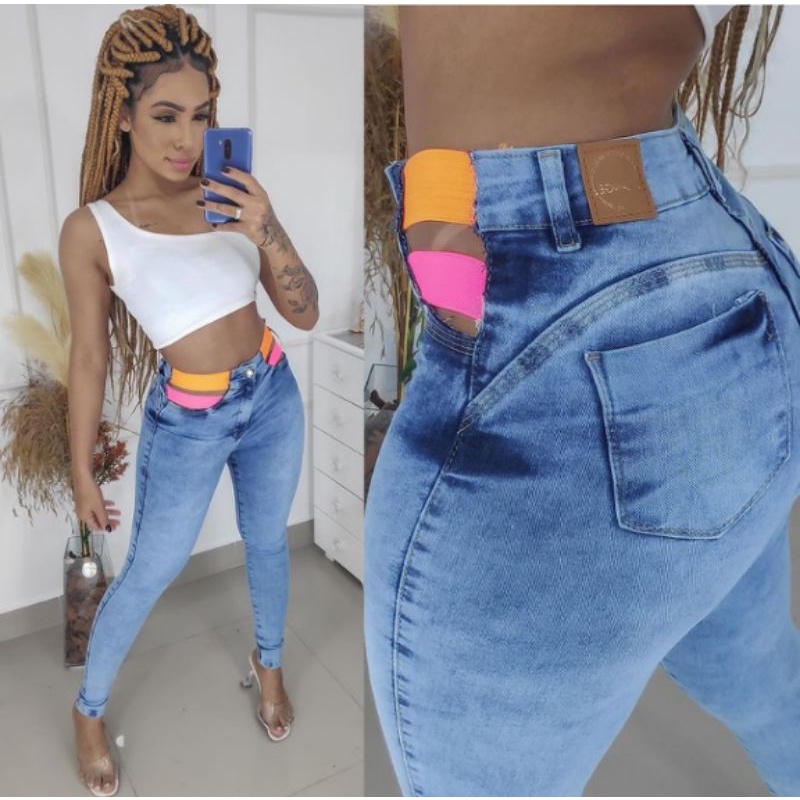 Customização de best sale calça jeans feminina