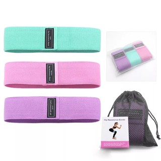 kit 3 Faixas Elástica de Resistência para yoga Pilates Treino Academia