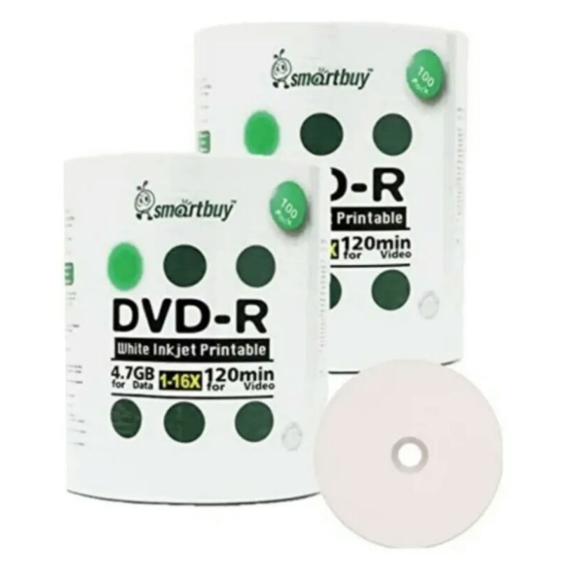 100 Dvd-r Printable Smartbuy 4.7gb 120 Minuto16x Original