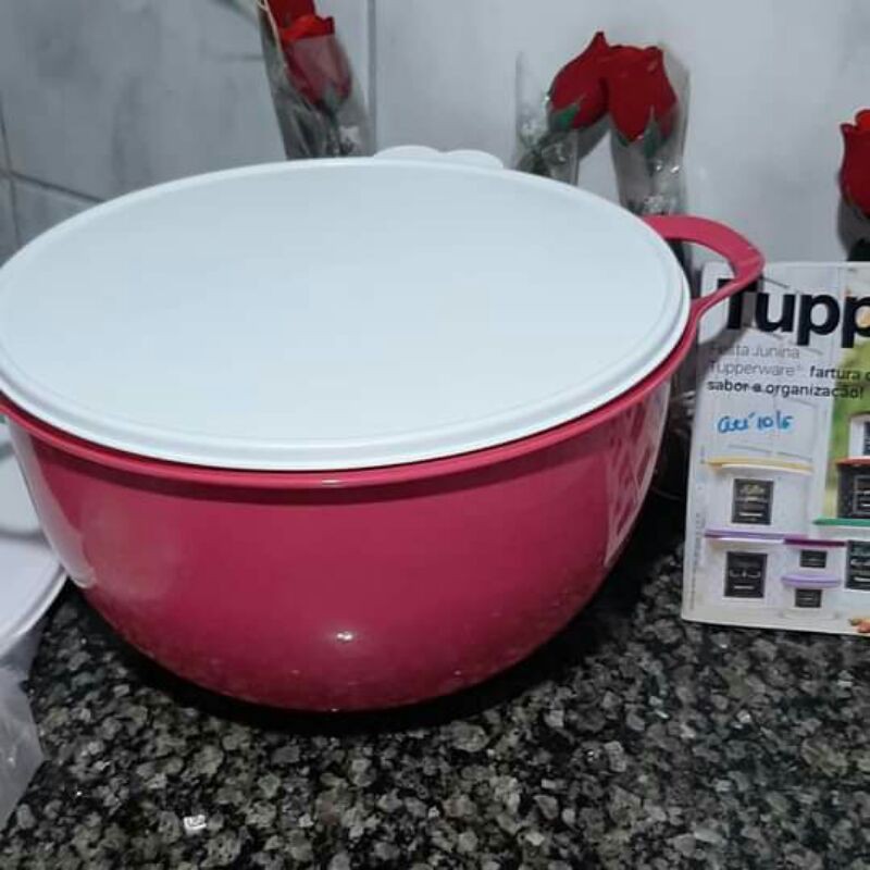 Mega Criativa 10 litros rosa Tupperware | Shopee Brasil