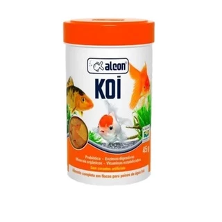 Alcon Koi 45gr. Alimento Completo em Flocos P/ Peixes de Água Fria. Kinguios (Goldfish) e Carpas (Koi)