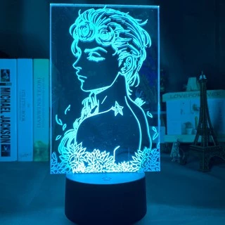 Anime Jojos Bizarre Aventura Lâmpada Led Noturna Jagermeister 16 Cores Sensor De Toque USB