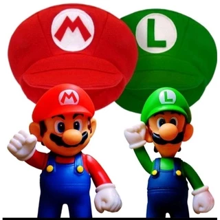 Kit 2 Quepe Super Mario Bros Boina, Chapéu fantasia, Mario e Luigui Fantasia Carnaval