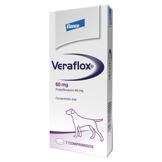 Veraflox 60mg Antimicrobiano Para Cães Bayer C/7 Comprimidos
