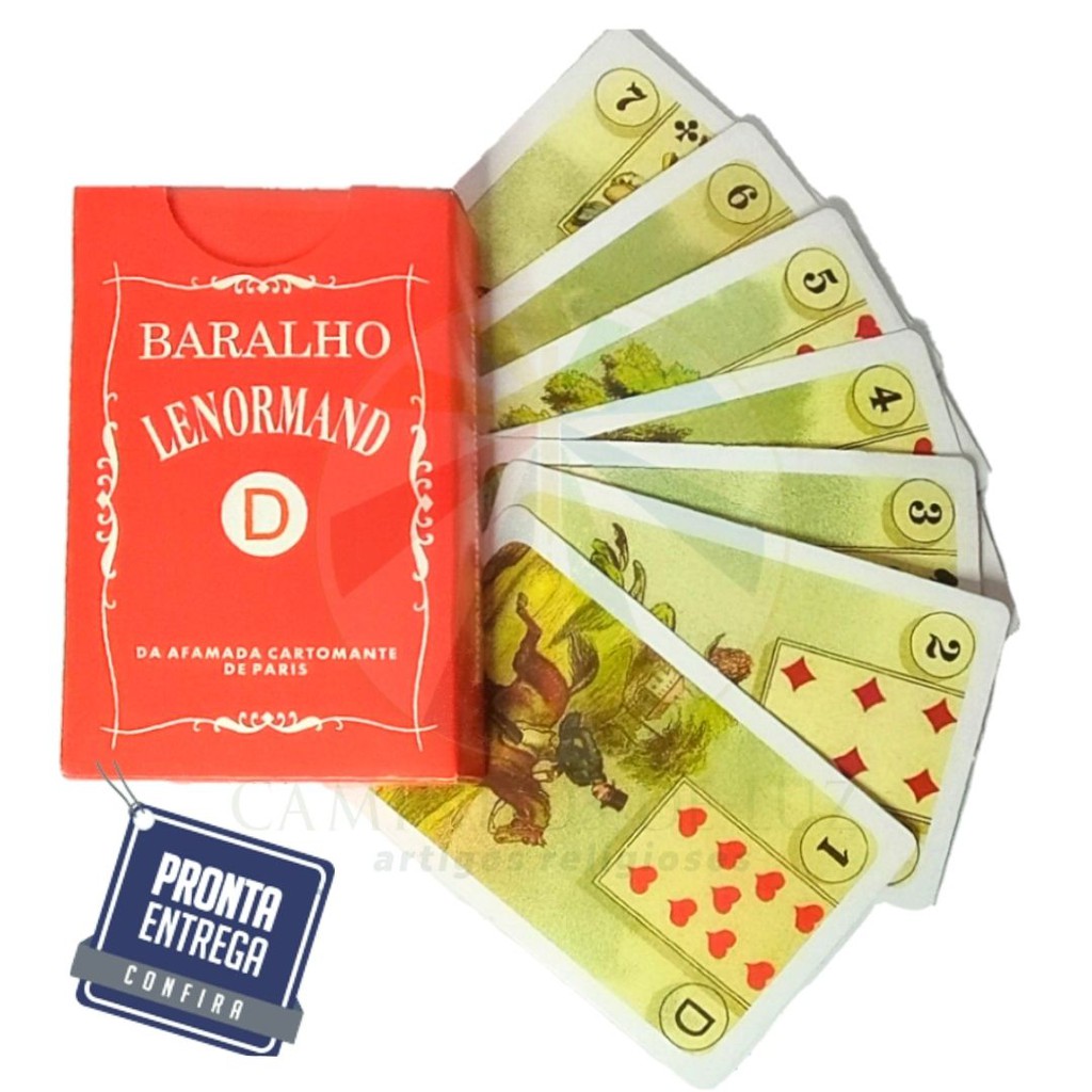 Baralho Tarô Cigano Baralho do Cigano Lenormand 36 cartas em