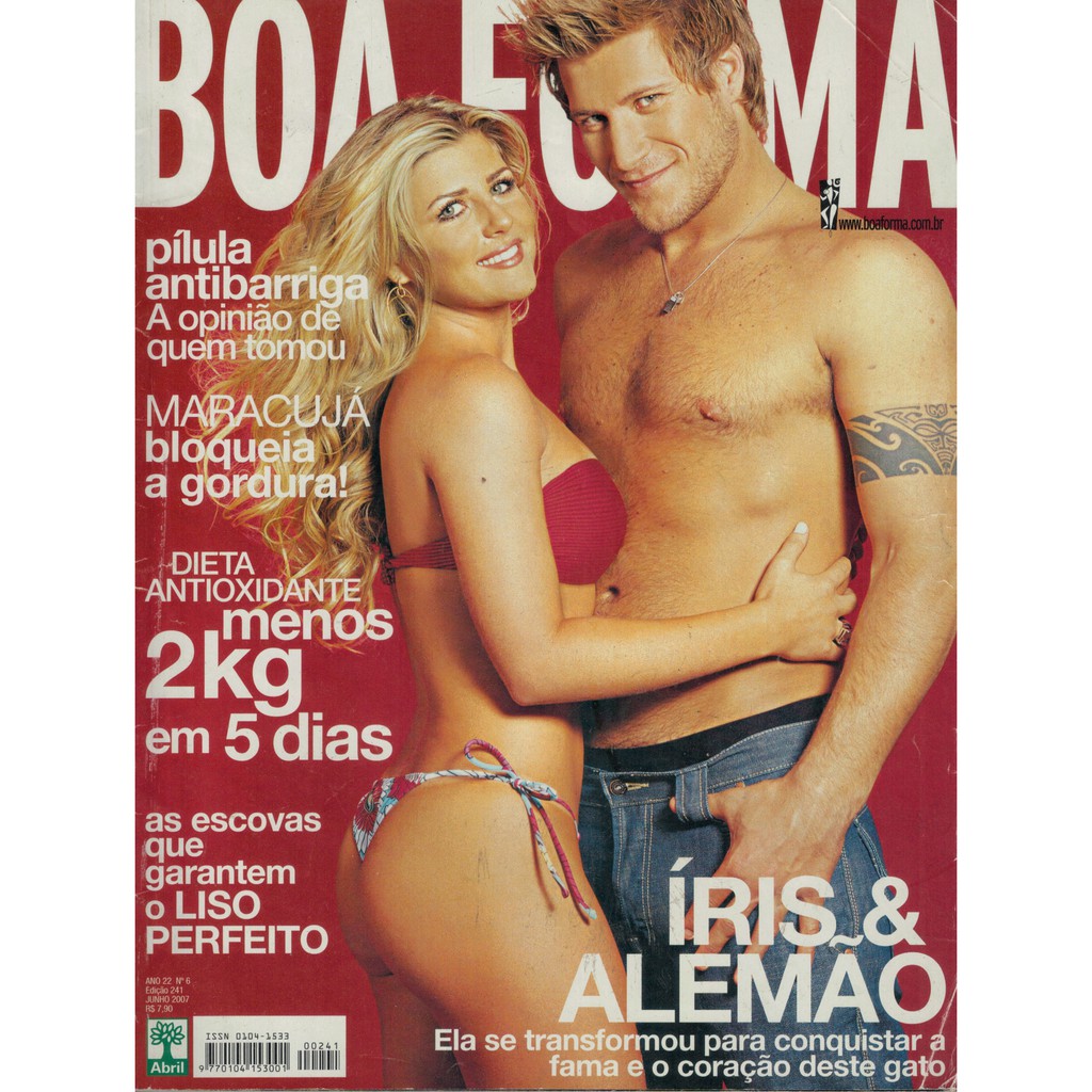 REVISTA BOA FORMA, edição 241, DE JUNHO DE 2007, COM IRIS STEFANELLI E  DIEGO ALEMÃO NA CAPA. | Shopee Brasil