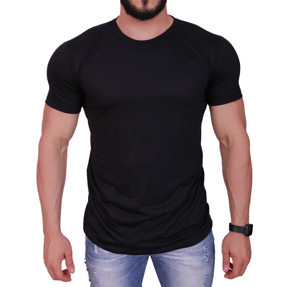 Camiseta Longline Basica Lisa Bege