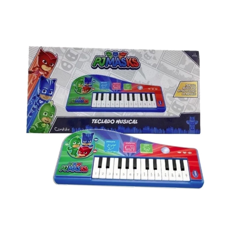 Piano Musical Infantil Educativo C/ Som E Luz Baby Einstein Cor Azul E  Branco 1.5v