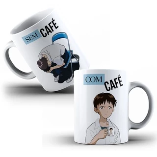 Caneca Personalizada Anime Neon Genesis Evangelion Shinji Ikari (COM CAFÉ, SEM CAFÉ)