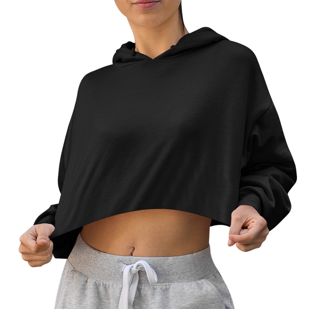 Moletom cropped hot sale com capuz