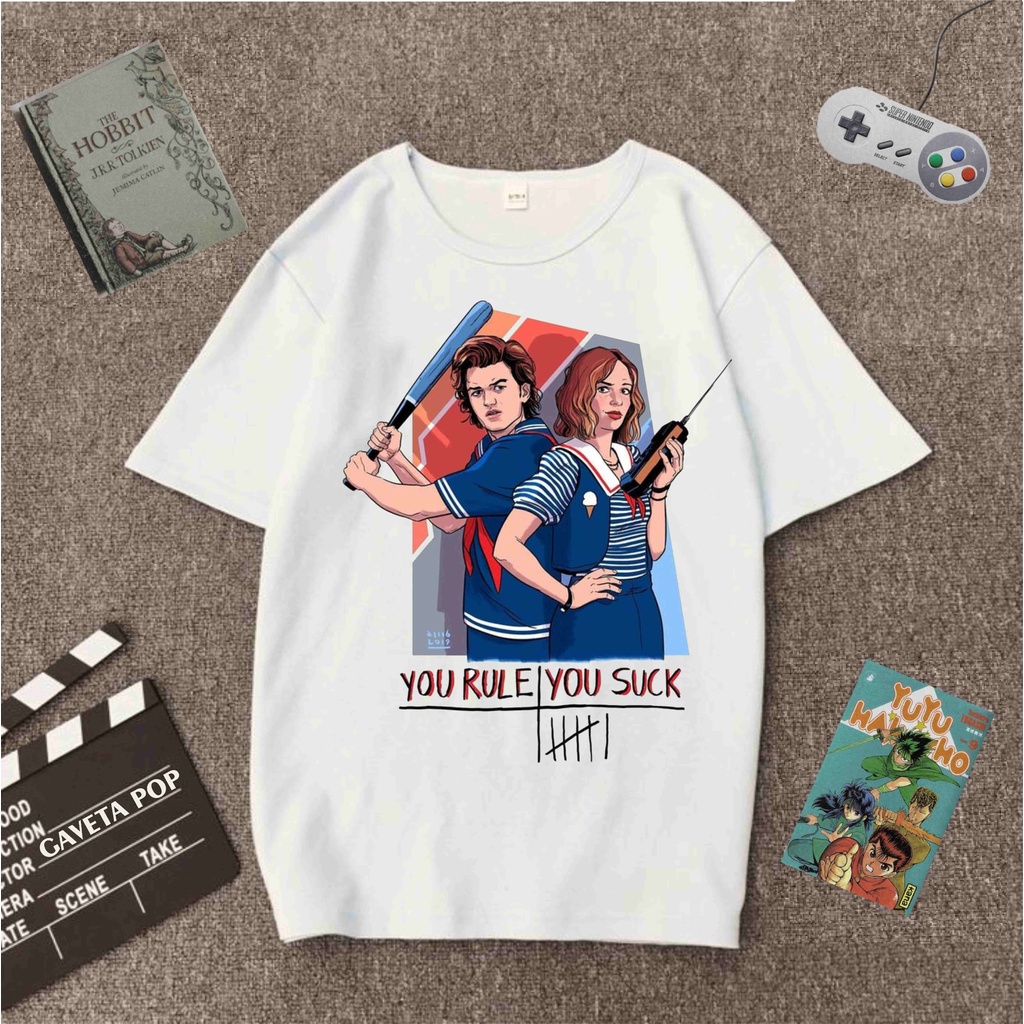 Camiseta Infantil Manga Longa Stranger Things 5ºDVM Confecções e  MalhariaSTRANGER THINGS 0717-CML