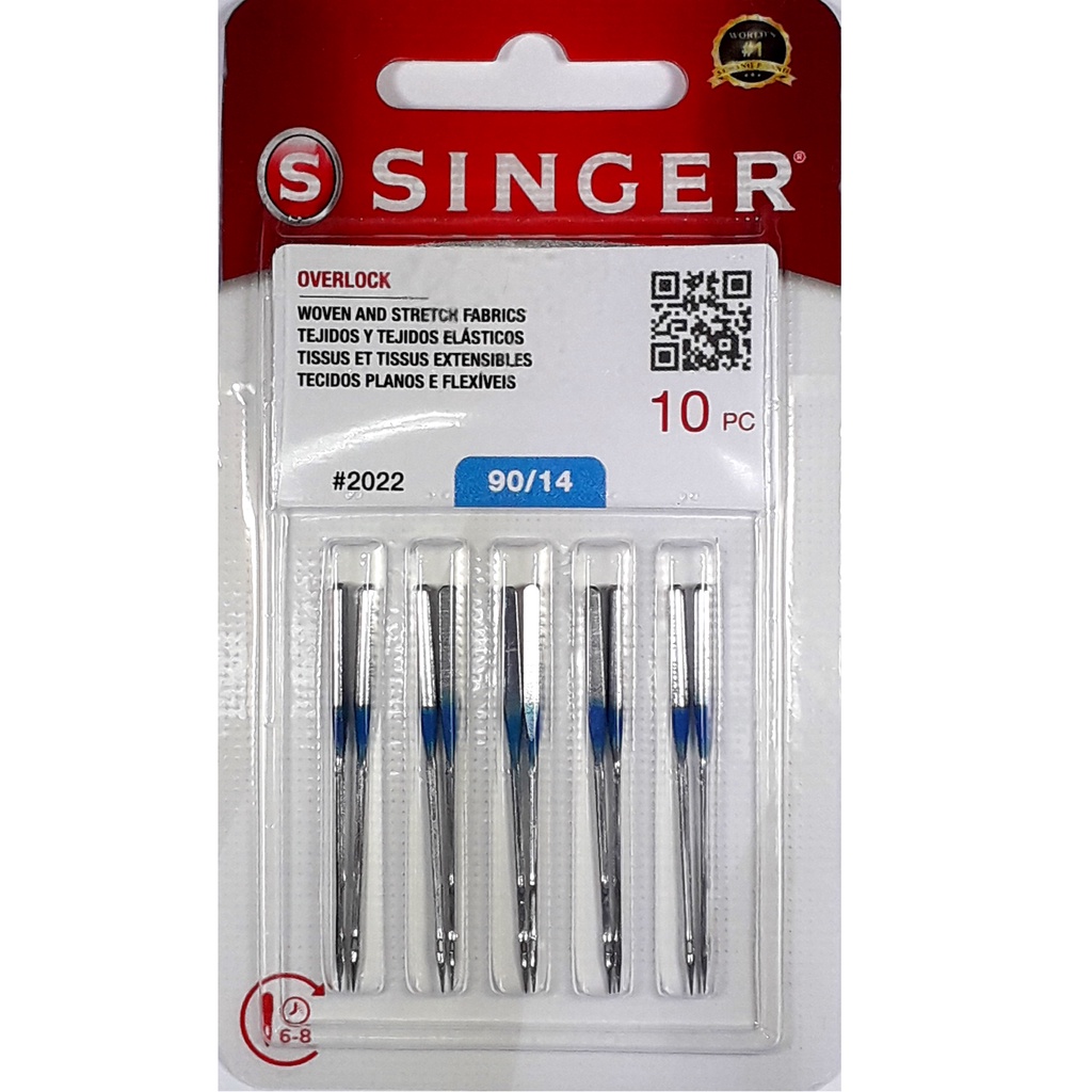 Agulha Singer 2022 N°14 Para Overlock Ultralock 14SH754 Ultralock Portátil Shopee Brasil