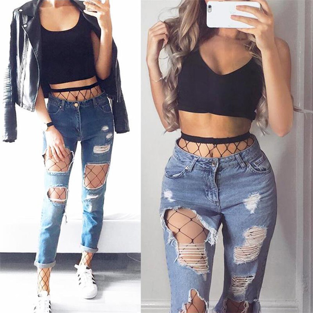 Medias con pantalones rotos hotsell
