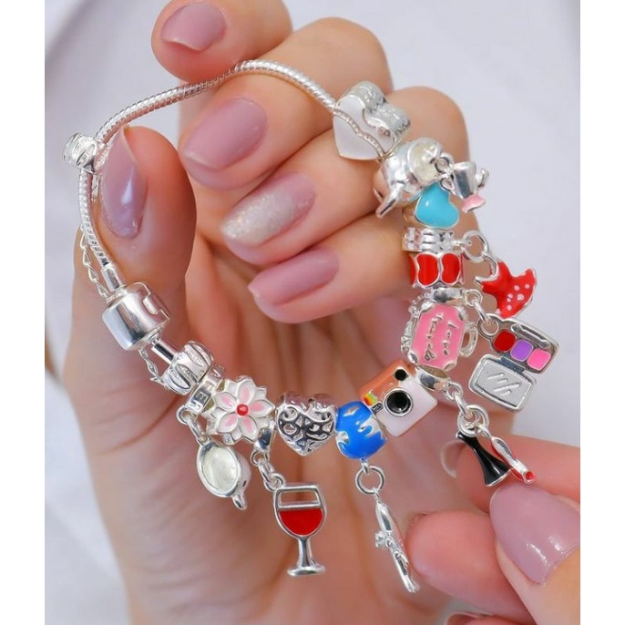 Pulseira Pandora Completa Life Prata 1 ano de garantia + Brinde ...