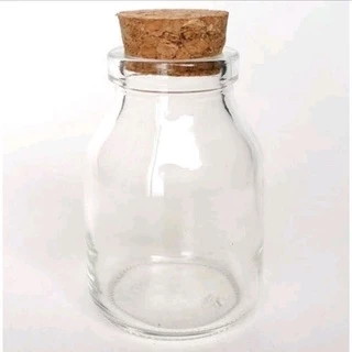 Pote de vidro com tampa de rolha cortiça. 60 mlPorta tempero.