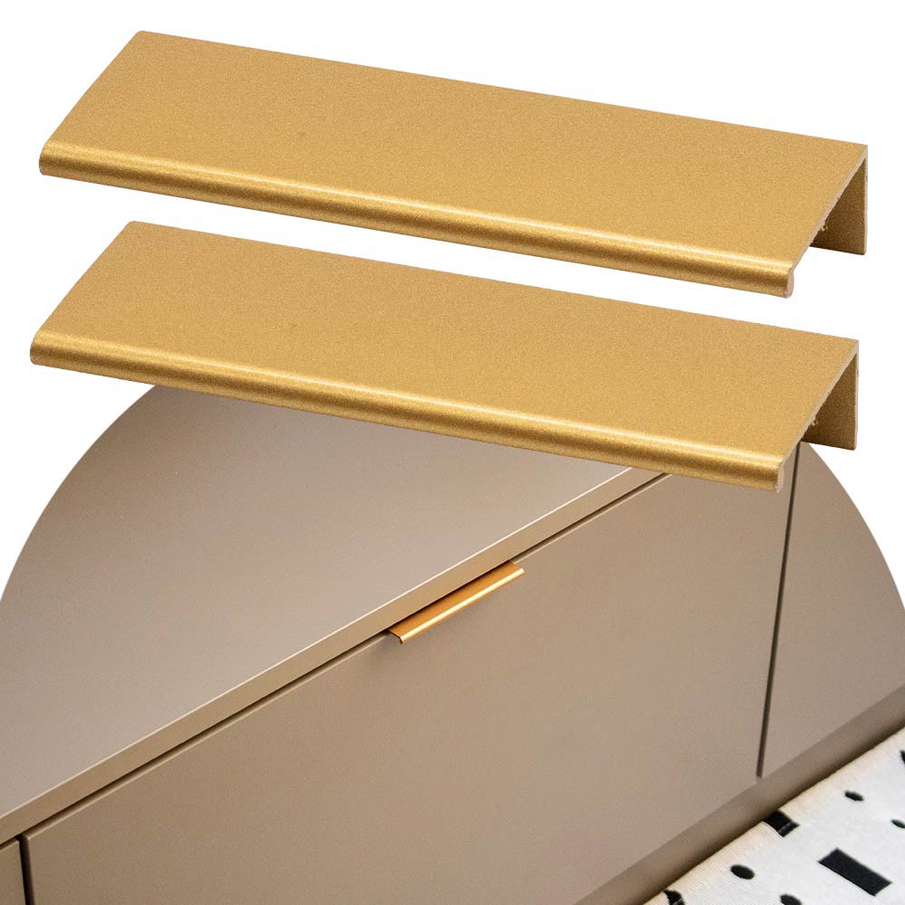 2 Puxadores De Gaveta Armario Slim Aluminio Retro Tito 64mm